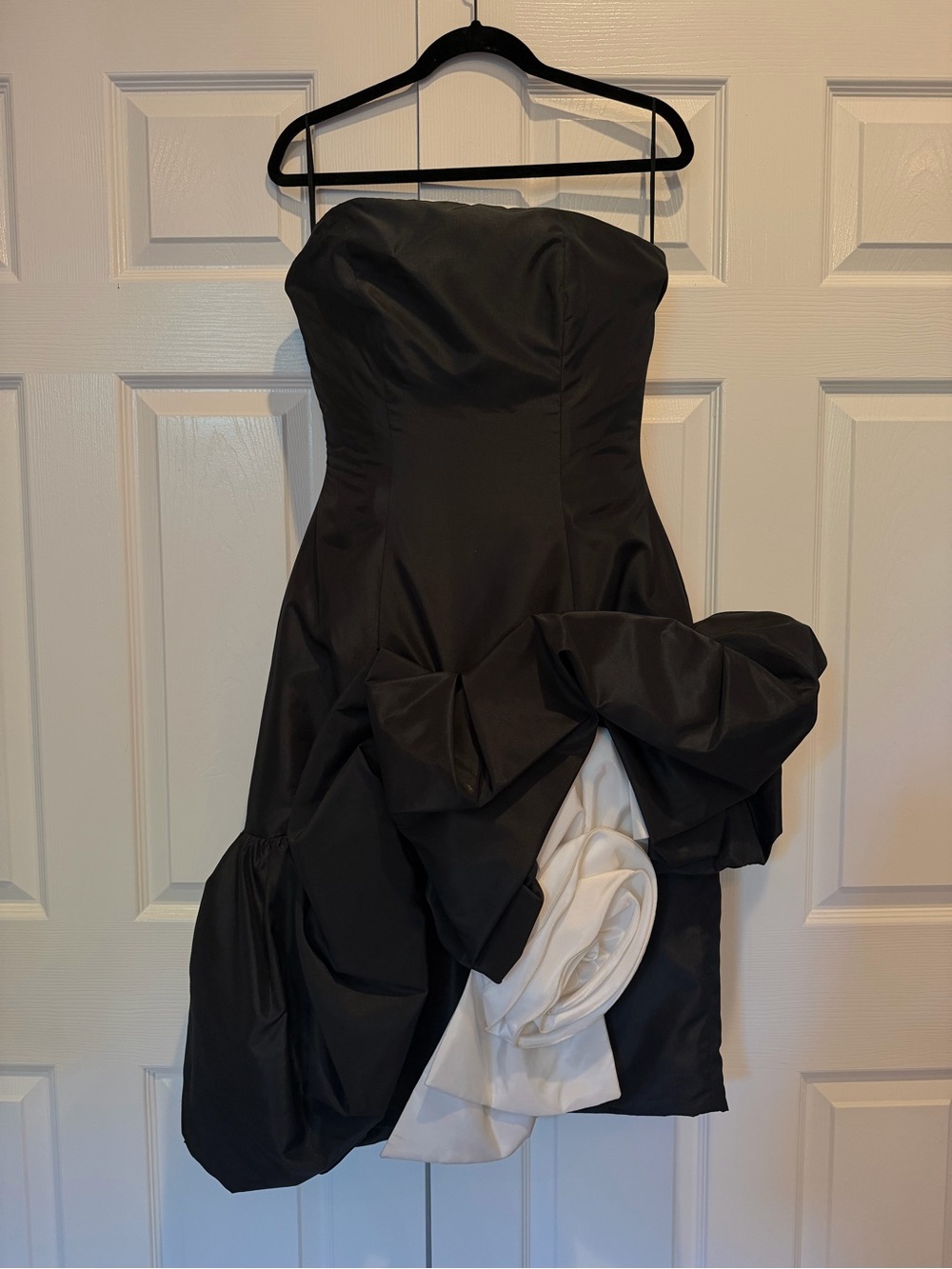 Vintage 80s Donnina Italian Design Strapless Puff Rose Cocktail Dress Sz 10